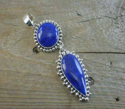 Artie Yellowhorse Pendant Lapis - Show stopper!